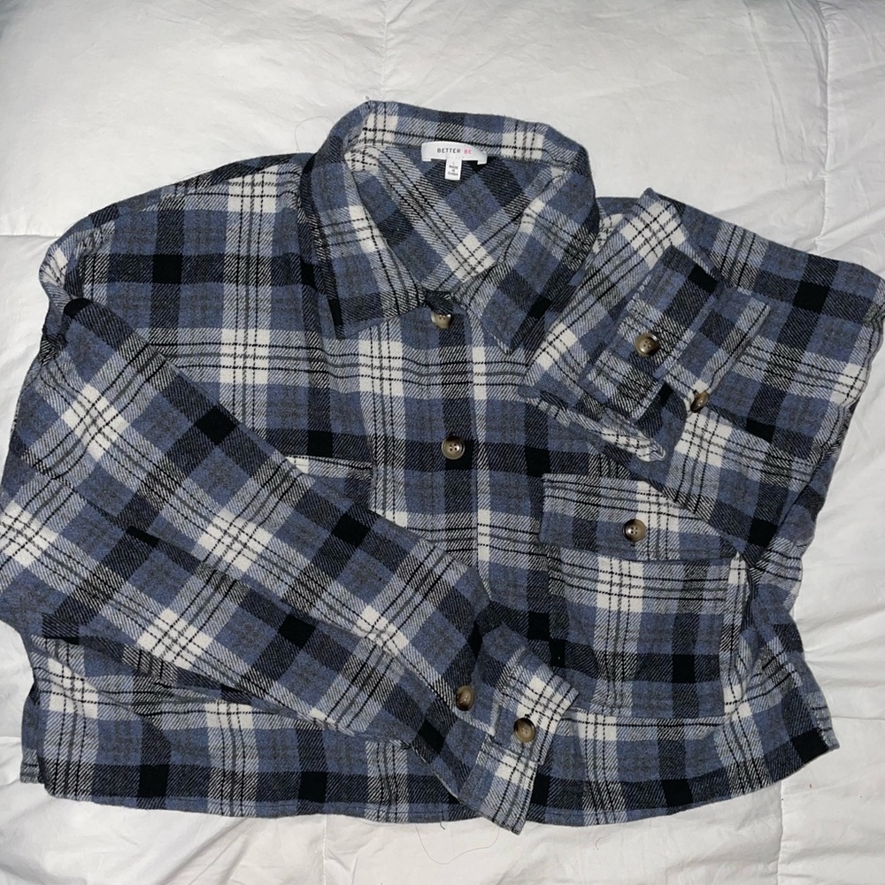 Cropped flannel better be jacket